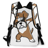 Casual Backpack,Boxer Dog Dabbing,Business Daypack Schoolbag For Men Women Teen