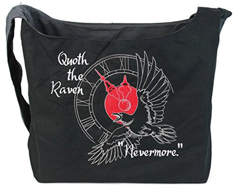 Dancing Participle The Raven Embroidered Sling Bag