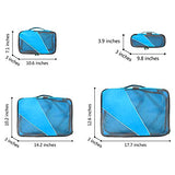 G4Free Packing Cubes 4pcs Value Set for Travel,Helpful Packing Bags(Blue)