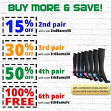 BAMS Premium Bamboo Compression Socks for Men & Women - Best Antibacterial 15-20 mmHg Graduated Knee-High Sock with Hypoallergenic Odor-Kill Technology for Running, Sports, Travel, Maternity (1 Pair)