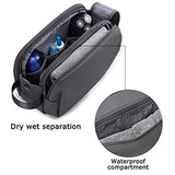 Toiletry Bag for Men, BAGSMART Travel Toiletry Organizer Dopp Kit Water-resistant Shaving Bag for Toiletries Accessories, Grey