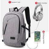 GAOAG Laptop Backpack with USB Charging Port and Lock Fits Under 15.6 Inch Laptop and Travel