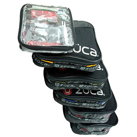 Zuca Pro Packing Pouch Set - 5 Large Color-Coded Utility Pouches And 1 Small Utility Pouch. For