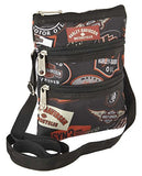 Harley-Davidson Women's X-Body Crossbody Sling Purse, Vintage Print 99616-VIN