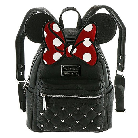 Loungefly Disney Minnie Mouse Bow Mini Faux Leather Backpack WDBK0208