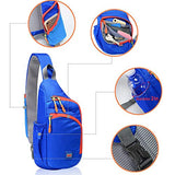 Lecxci Outdoor Chest Sling Bag Lightweight Waterproof Backpack for Kid/Man/Women(S,Blue)