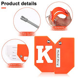 4 Pieces Initial Silicone Luggage Tags for Travel Baggage ID Labels Bag Suitcase Tag with Privacy Name Card and Stainless Steel Loop (Letter K)