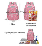 Fanci Students Candy Color School Bag Lovely Dog Paw or Butterfly Prints Large Capacity Backpack