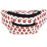 Fruity Fanny Pack, Stylish Party Boho Chic Handmade with Hidden Pocket (Apples)