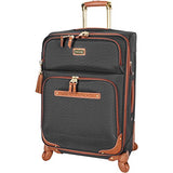 Steve Madden Luggage Large Softside 28" Expandable Suitcase With Spinner Wheels (Global Black)