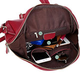 ABage Women's Backpack Purse Vintage Genuine Leather Travel Lightweight Backpack, Black