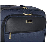 Kenneth Cole Reaction KC-Street 28" Lightweight Softside Jacquard Expandable 4-Wheel Spinner Checked Suitcase, Navy