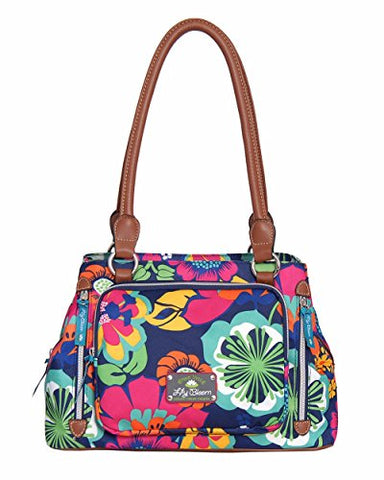 Lily Bloom Triple Section Maggie Multi-Purpose Satchel Bag (Floral Fiesta)