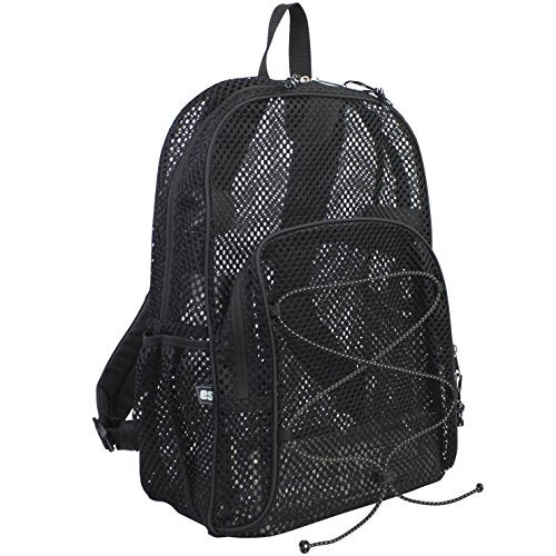 Eastsport Mesh Bungee Backpack, Black, One Size