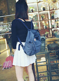 Luckyz Womens Casual Style Lightweight Canvas Backpack School Bag Travel Daypack Medium Handbag