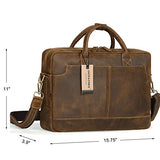 Jack&Chris New Genuine Leather Briefcase Messenger Bag Laptop Bag, Nm1864