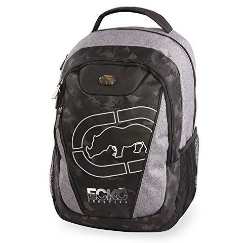Ecko Unltd. Boys' Block Tablet School Bag Fits Up To 15 Inch Laptop Backpack, Heather/Black, One