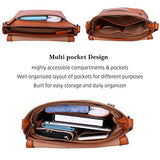 Banuce Small Vintage Full Grains Italian Leather Messenger Bag for Men Women Business Shoulder