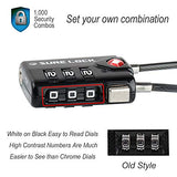 Tsa Compatible Travel Luggage Locks, Inspection Indicator, Easy Read Dials- 1, 2 & 4 Pack