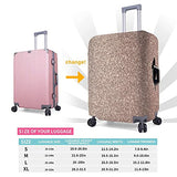 Travel Luggage Cover，Pink Rose Gold Metallic Glitter，Washable Elastic Durable , With Concealed Zipper Suitcase Protector Fits For 29-32 Inch -XL.