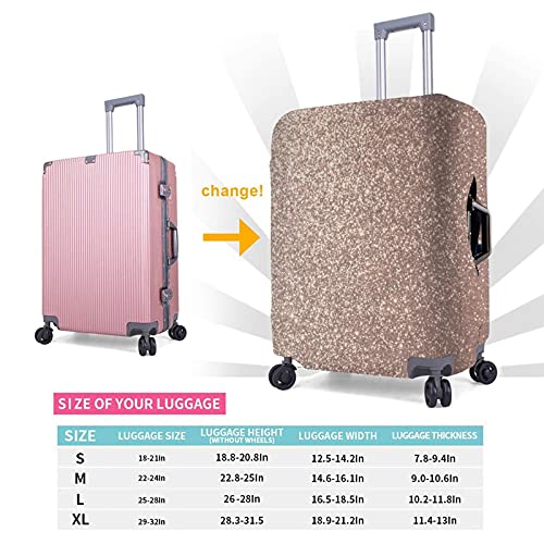 Shop Travel Luggage Cover,Pink Rose Gold Meta – Luggage Factory