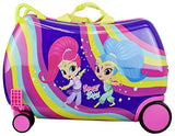 Nickelodeon Shimmer and Shine Kids CarryOn Luggage 20" Children Seaton Ride-On Suitecase (Purple)