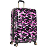 Aimee Kestenberg Women's Sergeant 28" Camo Printed Hardside Expandable 8-Wheel Spinner Checked Luggage, Pink