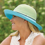 Wallaroo Hat Company Women’s Victoria Two-Toned Sun Hat – White/Natural – UPF 50+, Packable, Lined, Modern Style, Designed in Australia.