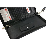 Deluxe Travel Organizer Wallet Passport Case Airline Ticket Holder Safe Zippered Removable Handle