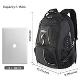 Cross Gear Laptop Backpack with Combination Lock-Fits Most 17.3 Inch Laptops and Tablets CR-9360IBK