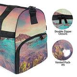 Travel Tote Luggage Weekender Duffle Bag, Colorful Sunset Beach Clouds Large Canvas shoulder bag