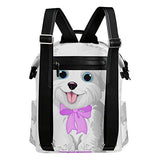 Colourlife White Cute Dog Stylish Casual Shoulder Backpacks Laptop School Bags Travel