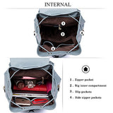 Bostanten Women'S Leather Backpack Purse Travel School Bag Casual Mini Daypack Newblue