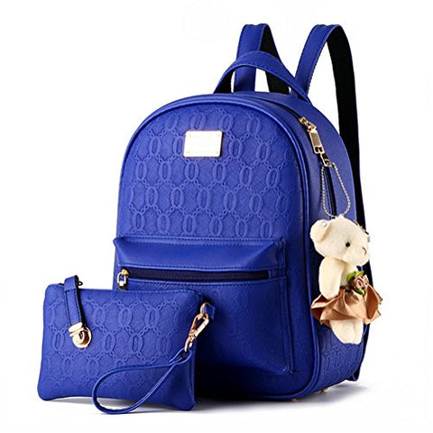 Yaagle Emboss Pu Casual College Shoulder Women Girls Bag With Bear Decorations
