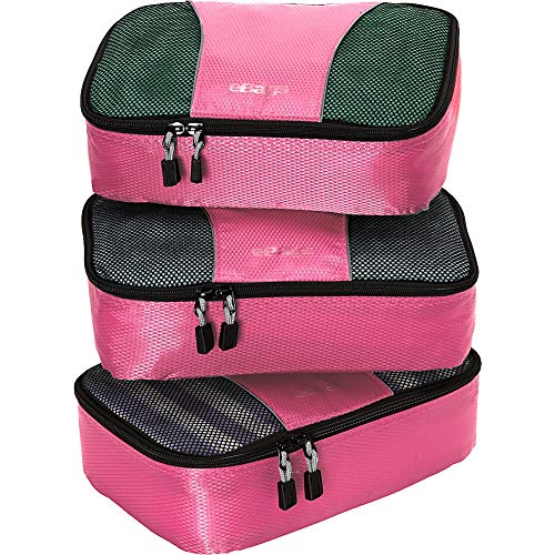 eBags Small Packing Cubes for Travel - Organizers - 3pc Set - (Peony)