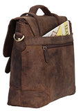 Cuero 15" Men's Auth Real Leather Messenger Laptop Briefcase Satchel Men and Women