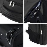 Rolling Backpack, Gonex Water Repellent Wheeled Backpack Nylon 20inch Black