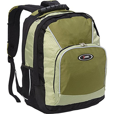 Everest Xtreme Multi-Compartment Backpack, Desert Green/Dark Greaan/Black, One Size