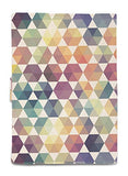Geometric Pattern-1 Beige Printed Canvas Passport Holder Cover Case Was_11