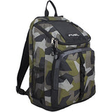 Fuel Wide Mouth Sports Backpack with Laptop Compartment for School, Travel, Outdoors - Olive