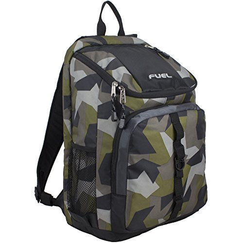 Fuel Wide Mouth Sports Backpack with Laptop Compartment for School, Travel, Outdoors - Olive
