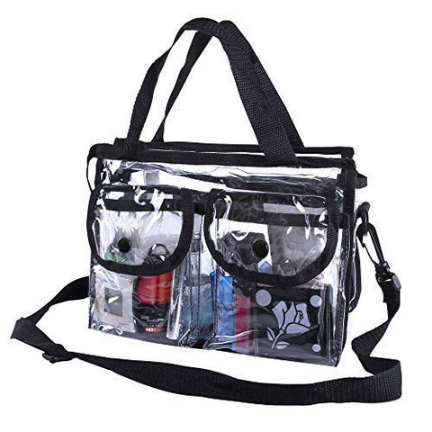 Premium Clear Makeup Organizer PVC Toiletry Bag 10" x 7" x 4" | Transparent Cosmetic Bag For