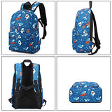 CAMTOP Backpack for Kids, Boys Preschool Backpack with Lunch Box Toddler Kindergarten School Bookbag Set (Y028-2 Shark-Navy Blue)