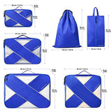 P.travel 6Pcs Packing Cubes for Travel Lightweight Luggage Organizer Bag Travel Cubes (Blue)