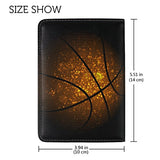 Galaxy Basketball Genuine Leather UAS Passport Holder Travel Wallet Cover Case