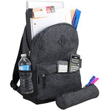 Eastsport Dome Backpack with FREE Pencil Case, Gray/Static Dots