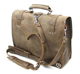 Vagabond Traveler 17" Macbook Pro Bag - 18" Full Leather Briefcase Backpack - Lb06.Db