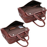 Men's Laptop Bag, Berchirly 15-inch Retro Leather Briefcase Lawyer Office Handbag Computer Shoulder