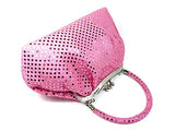 Handbag FabCloud Eve metallic pink dot by WiseGloves clutch purse pocket cosmetic make up pouch bag handbag accessory