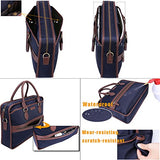 Banuce Mens Waterproof Nylon and Faux Leather 14 Inch Laptop Briefcase Messenger Bag Business